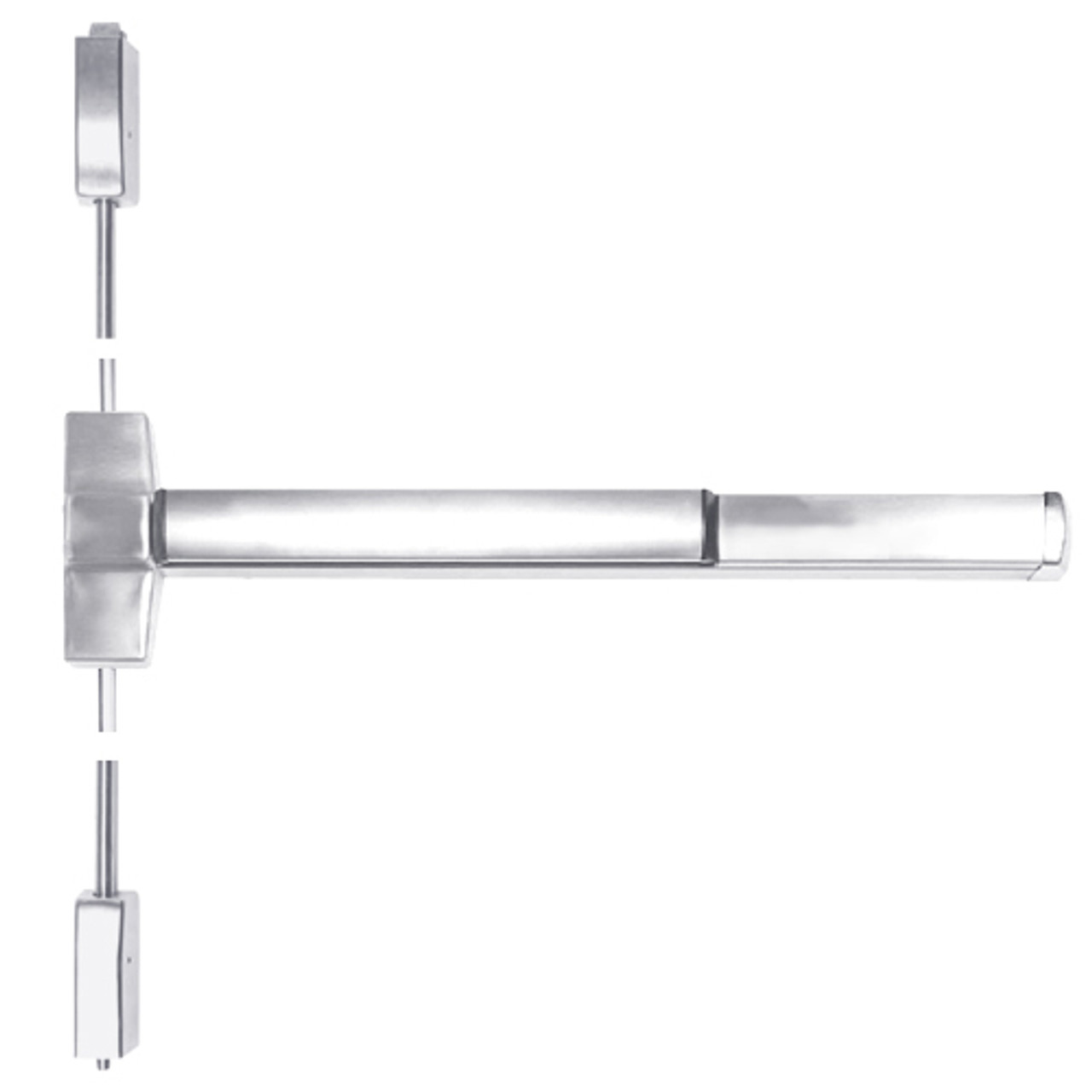 ED5400A-625-W048 Corbin ED5400 Series Fire Rated Vertical Rod Exit Device in Bright Chrome Finish