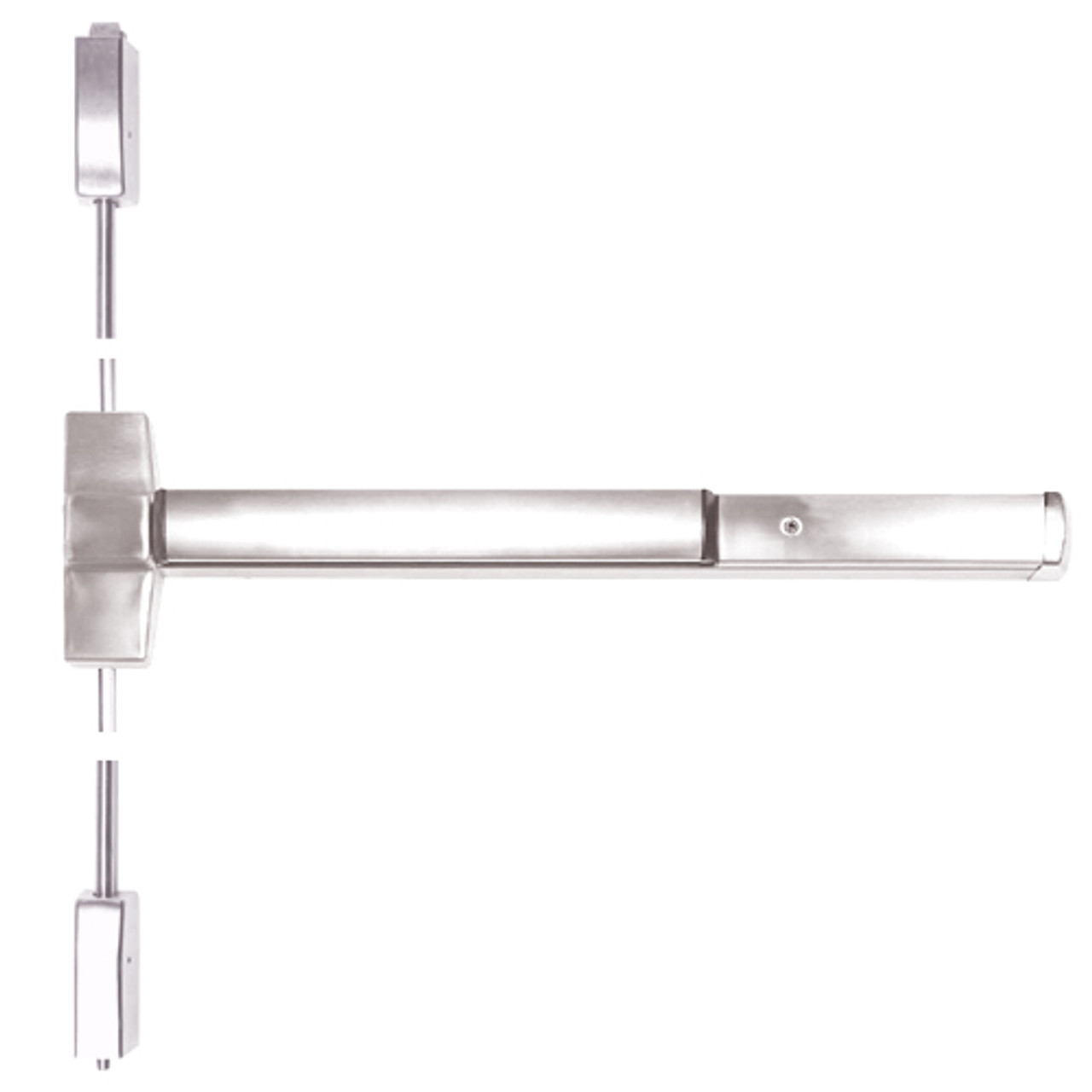 ED5470-629-M61 Corbin ED5400 Series Non Fire Rated Vertical Rod Exit Device with Exit Alarm Device in Bright Stainless Steel Finish