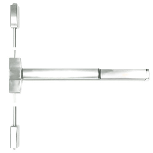 ED5470B-618-W048 Corbin ED5400 Series Fire Rated Vertical Rod Exit Device in Bright Nickel Finish