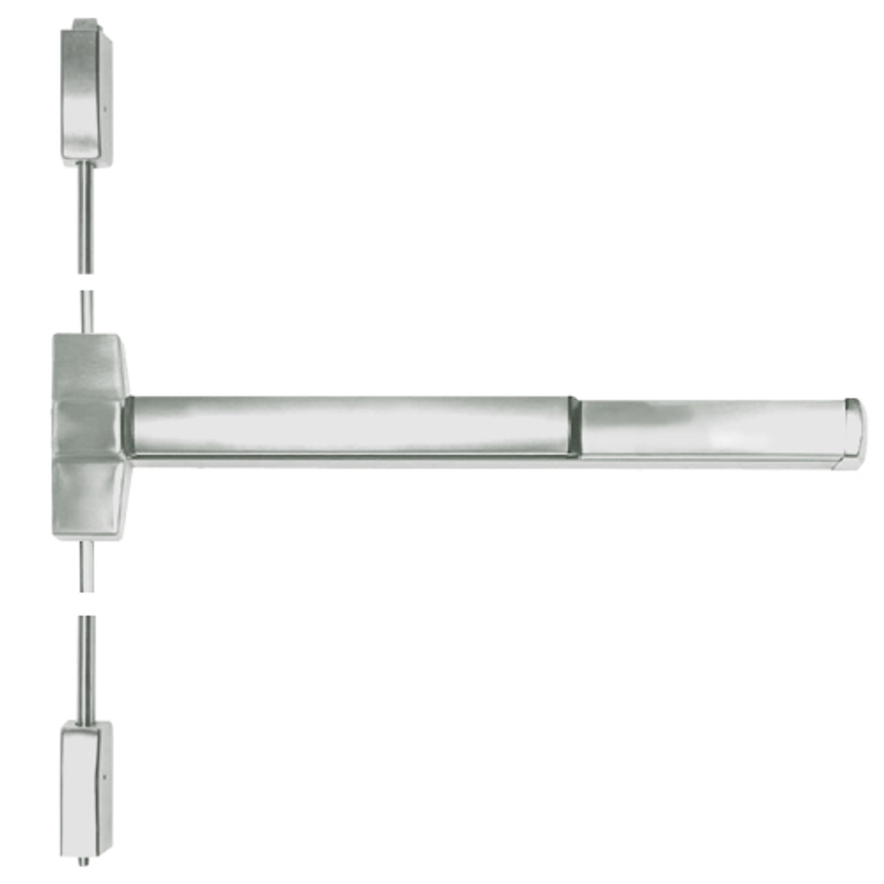 ED5470B-619-W048-M61 Corbin ED5400 Series Fire Rated Vertical Rod Exit Device with Exit Alarm Device in Satin Nickel Finish