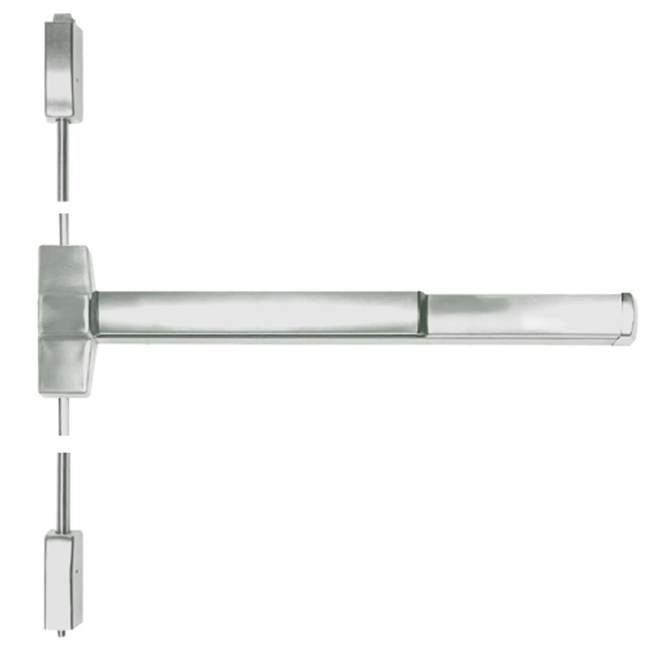 ED5470B-619-W048-MELR Corbin ED5400 Series Fire Rated Vertical Rod Exit Device with Motor Latch Retraction in Satin Nickel Finish