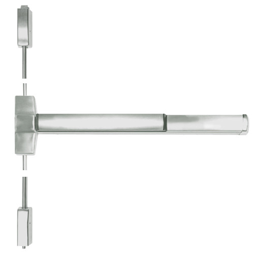 ED5470B-619-W048-MELR-M92 Corbin ED5400 Series Fire Rated Vertical Rod Exit Device with Motor Latch Retraction and Touchbar Monitoring in Satin Nickel Finish