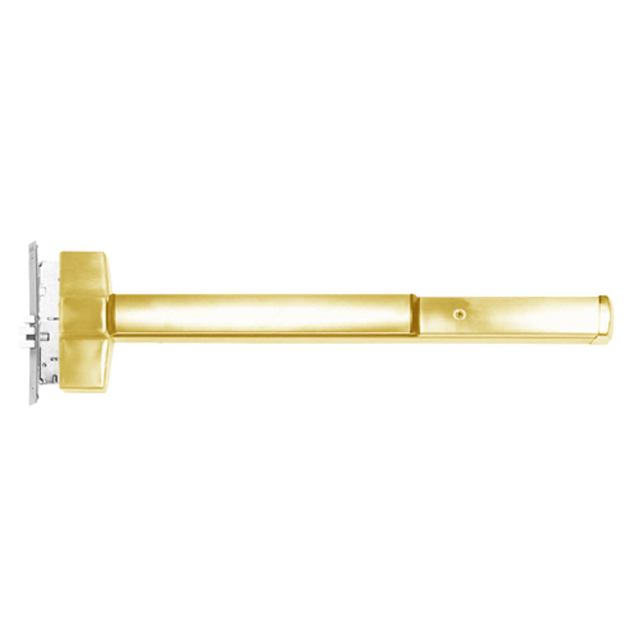ED5600L-605-W048-MELR-M92-LHR Corbin ED5600 Series Non Fire Rated Mortise Exit Device with Motorized Latch Retraction and Touchbar Monitoring in Bright Brass Finish