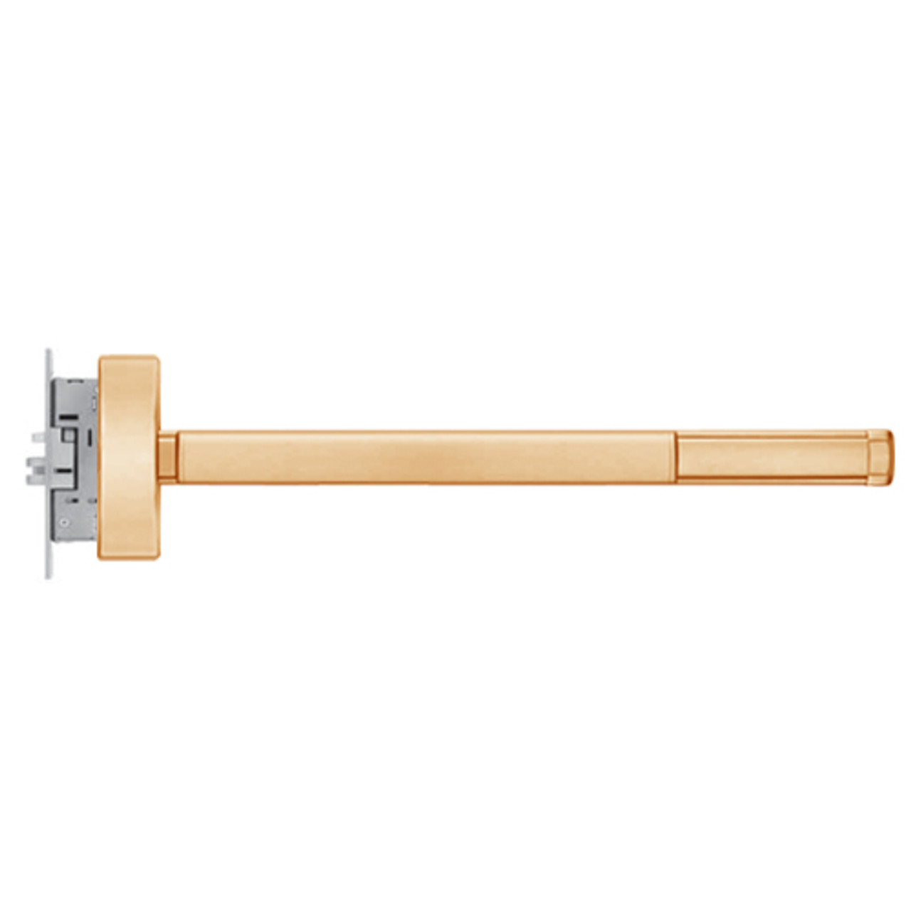 2314CD-LHR-612-36 PHI 2300 Series Non Fire Rated Apex Mortise Exit Device Prepped for Lever-Knob Always Active with Cylinder Dogging in Satin Bronze Finish