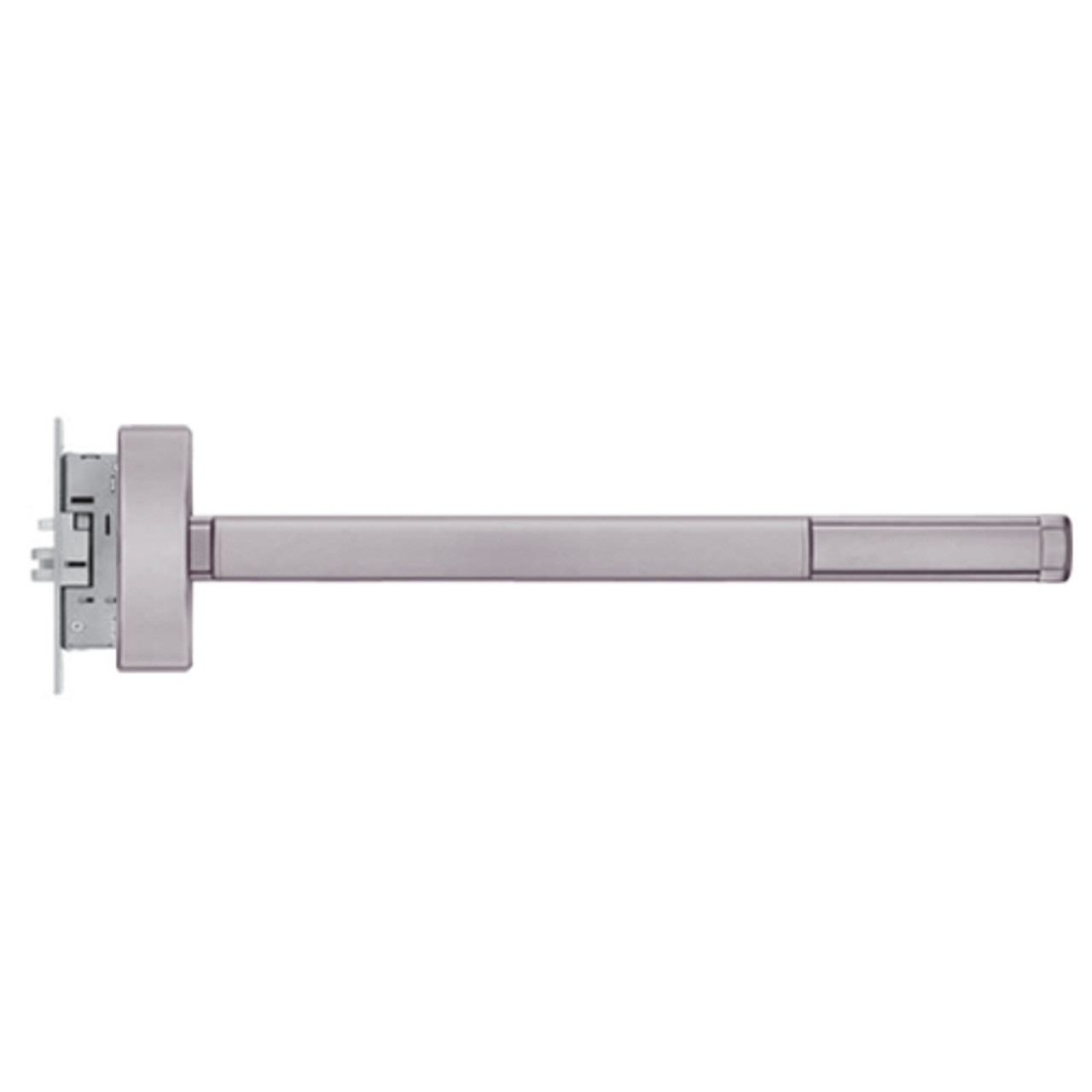 2314CD-LHR-630-48 PHI 2300 Series Non Fire Rated Apex Mortise Exit Device Prepped for Lever-Knob Always Active with Cylinder Dogging in Satin Stainless Steel Finish