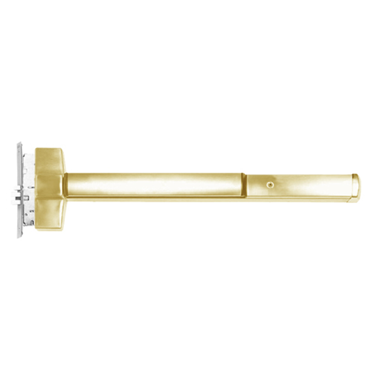 ED5600LD-606-W048-RHR Corbin ED5600 Series Non Fire Rated Mortise Exit Device with Delayed Egress in Satin Brass Finish