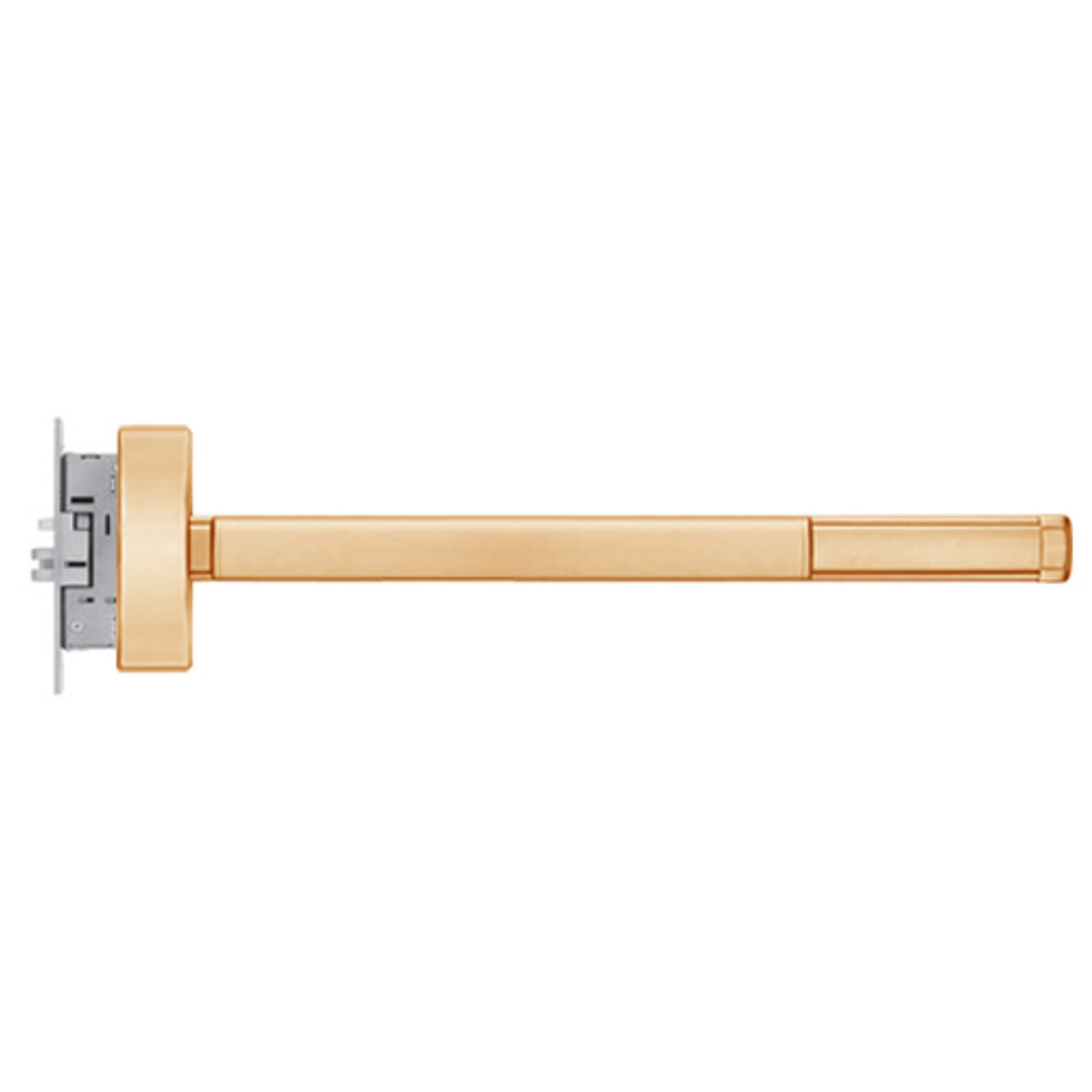 2303CD-LHR-612-36 PHI 2300 Series Non Fire Rated Apex Mortise Exit Device Prepped for Key Retracts Latchbolt with Cylinder Dogging in Satin Bronze Finish