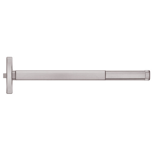 FL2401-628-36 PHI 2400 Series Fire Rated Apex Rim Exit Device Prepped for Cover Plate in Satin Aluminum Finish