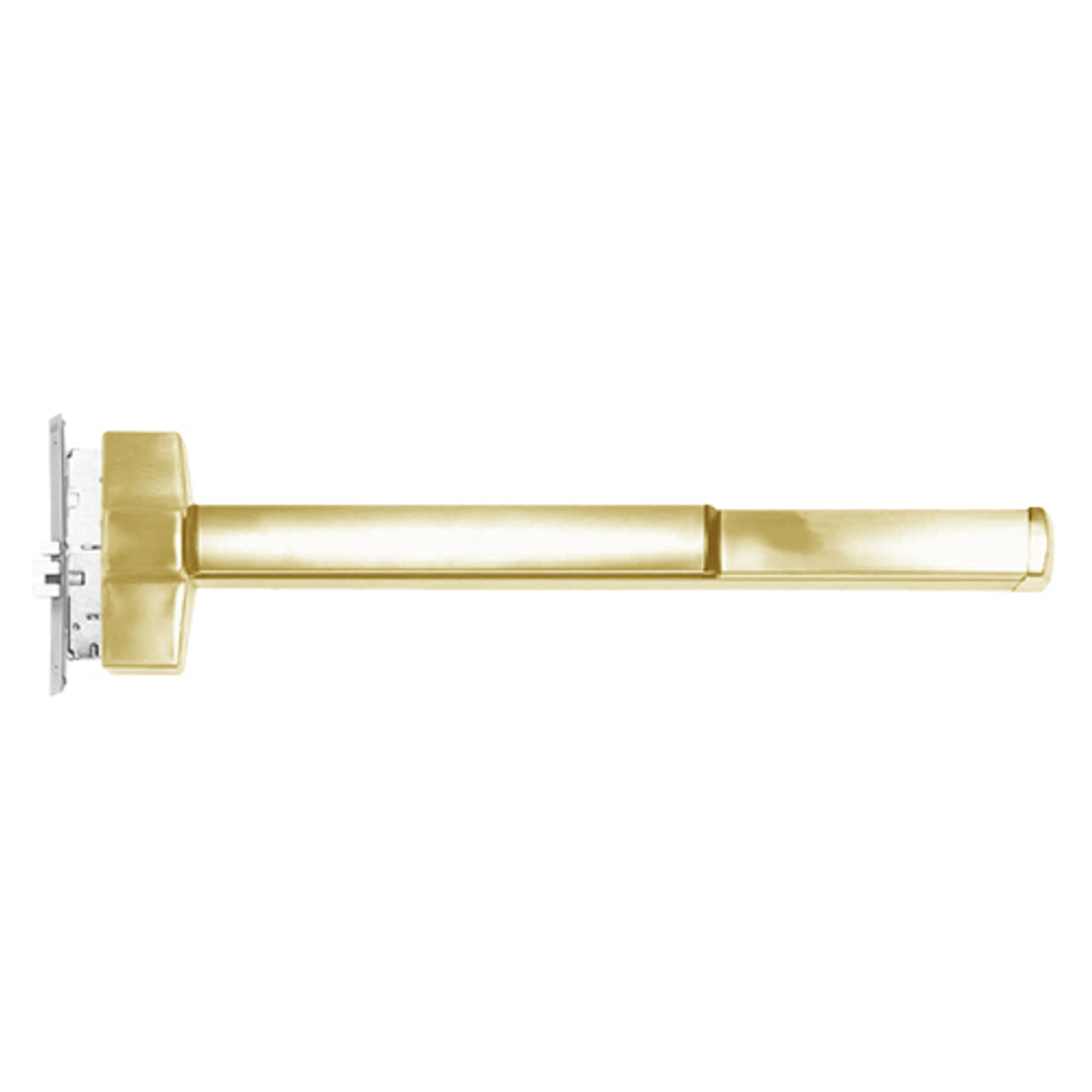 ED5600AL-606-M61-RHR Corbin ED5600 Series Fire Rated Mortise Exit Device with Exit Alarm Device in Satin Brass Finish