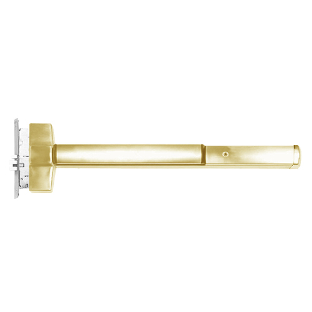 ED5657L-606-M61-LHR Corbin ED5600 Series Non Fire Rated Mortise Exit Device with Exit Alarm Device in Satin Brass Finish