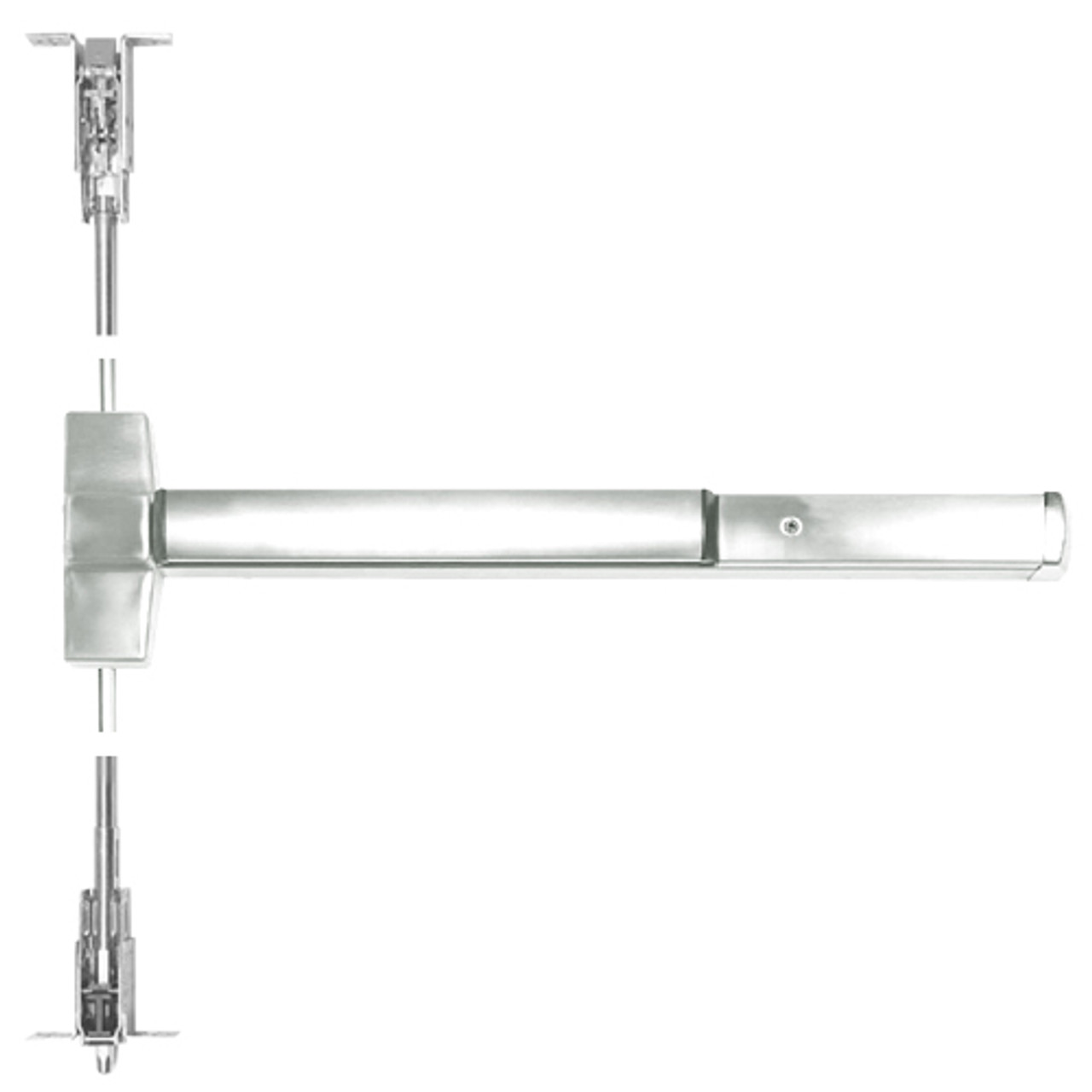 ED5800-618 Corbin ED5800 Series Non Fire Rated Concealed Vertical Rod Device in Bright Nickel Finish