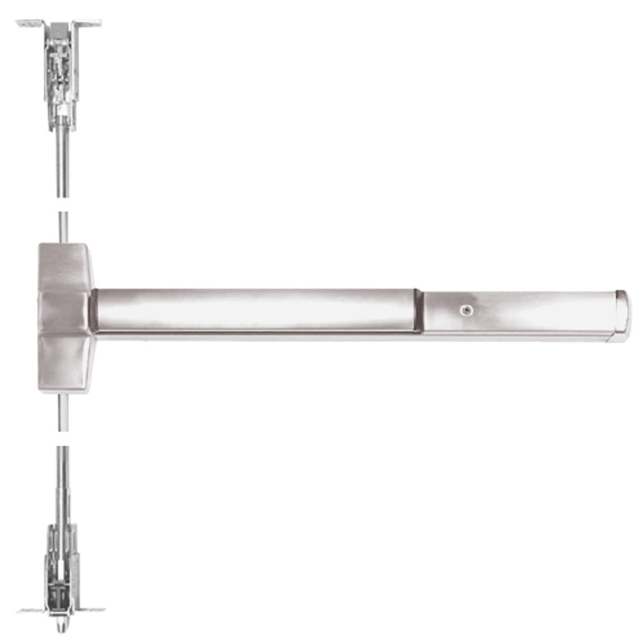 ED5800-630-W048-M61 Corbin ED5800 Series Non Fire Rated Concealed Vertical Rod Device with Exit Alarm Device in Satin Stainless Steel Finish