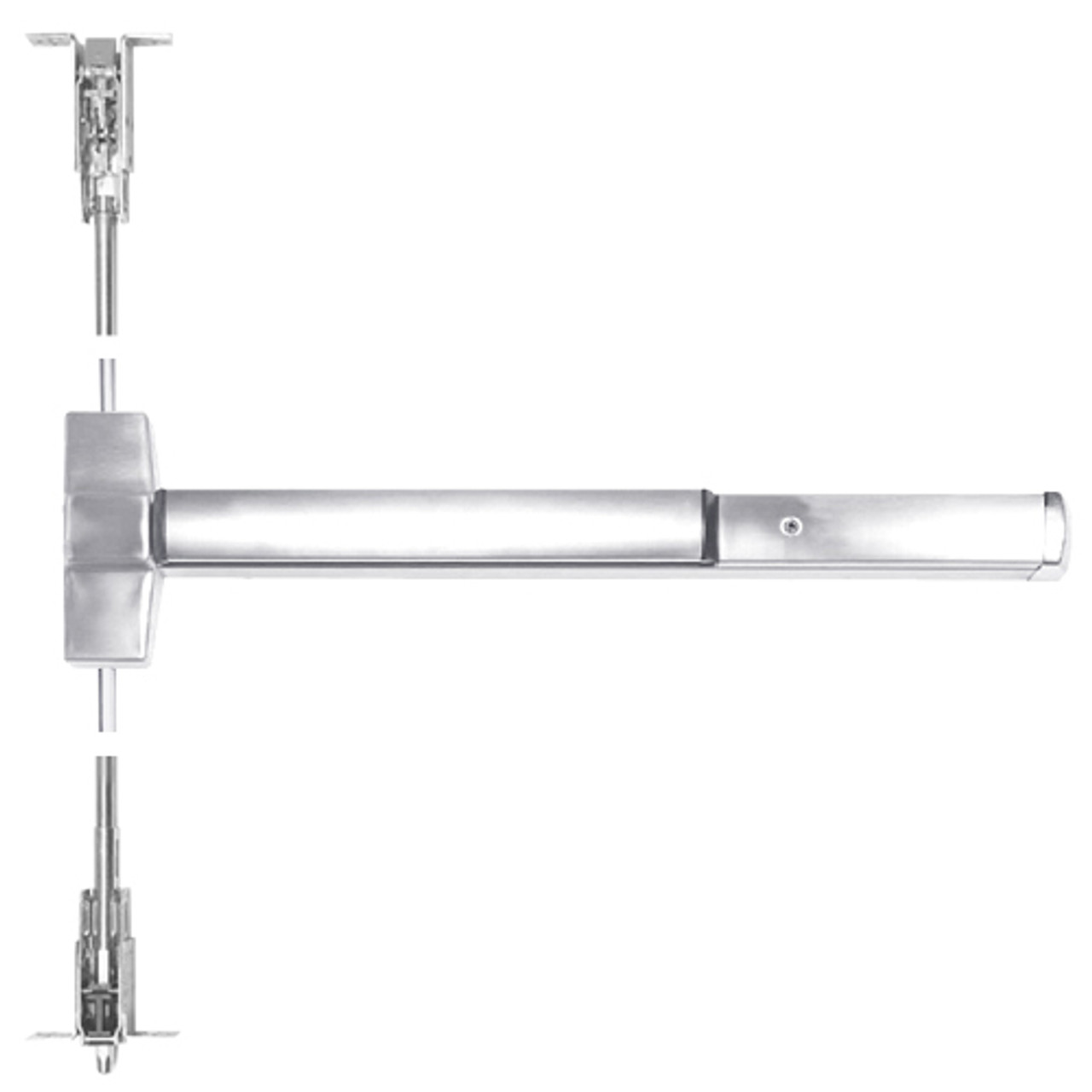 ED5800-625-MELR Corbin ED5800 Series Non Fire Rated Concealed Vertical Rod Device with Motor Latch Retraction in Bright Chrome Finish