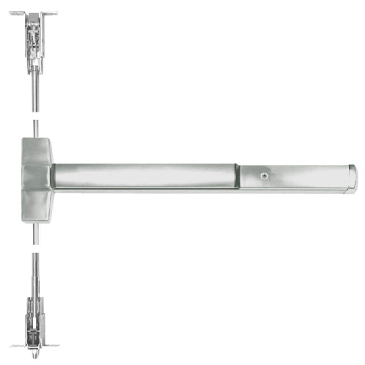 ED5800-619-M92 Corbin ED5800 Series Non Fire Rated Concealed Vertical Rod Device with Touchbar Monitoring in Satin Nickel Finish