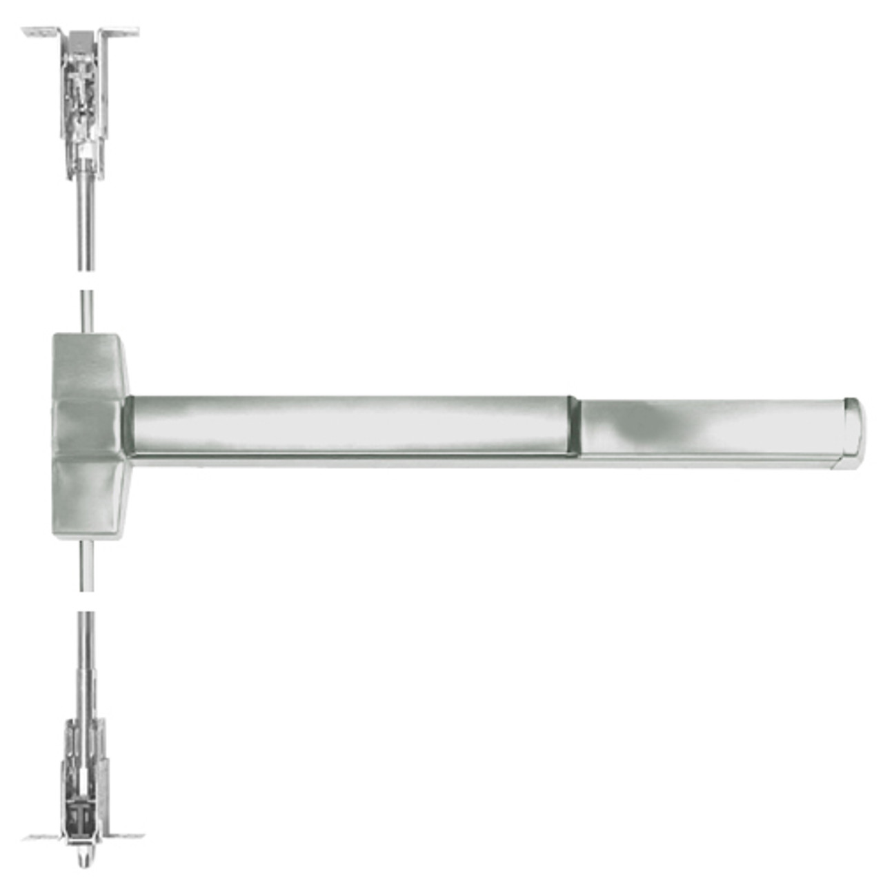 ED5800A-619-MELR Corbin ED5800 Series Fire Rated Concealed Vertical Rod Device with Motor Latch Retraction in Satin Nickel Finish