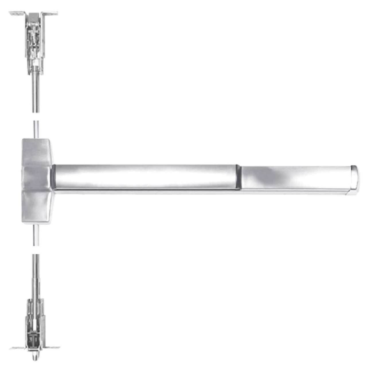 ED5800AD-625 Corbin ED5800 Series Fire Rated Concealed Vertical Rod Device with Delayed Egress in Bright Chrome Finish