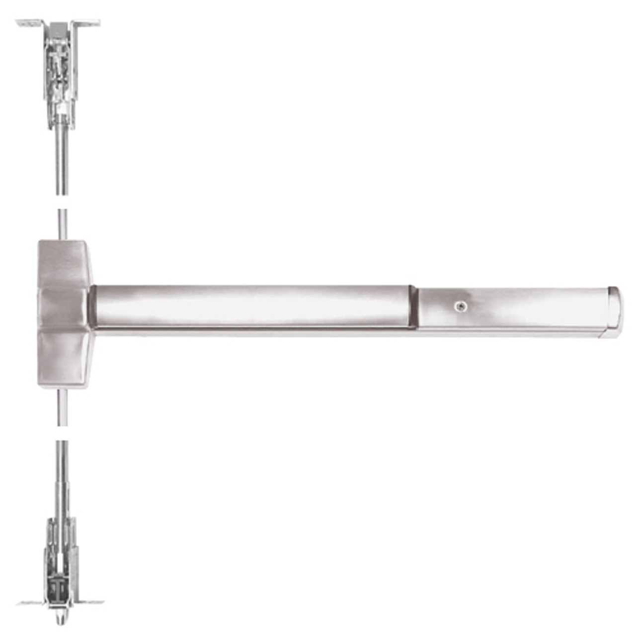 ED5860-630-W048 Corbin ED5800 Series Non Fire Rated Concealed Vertical Rod Device in Satin Stainless Steel Finish