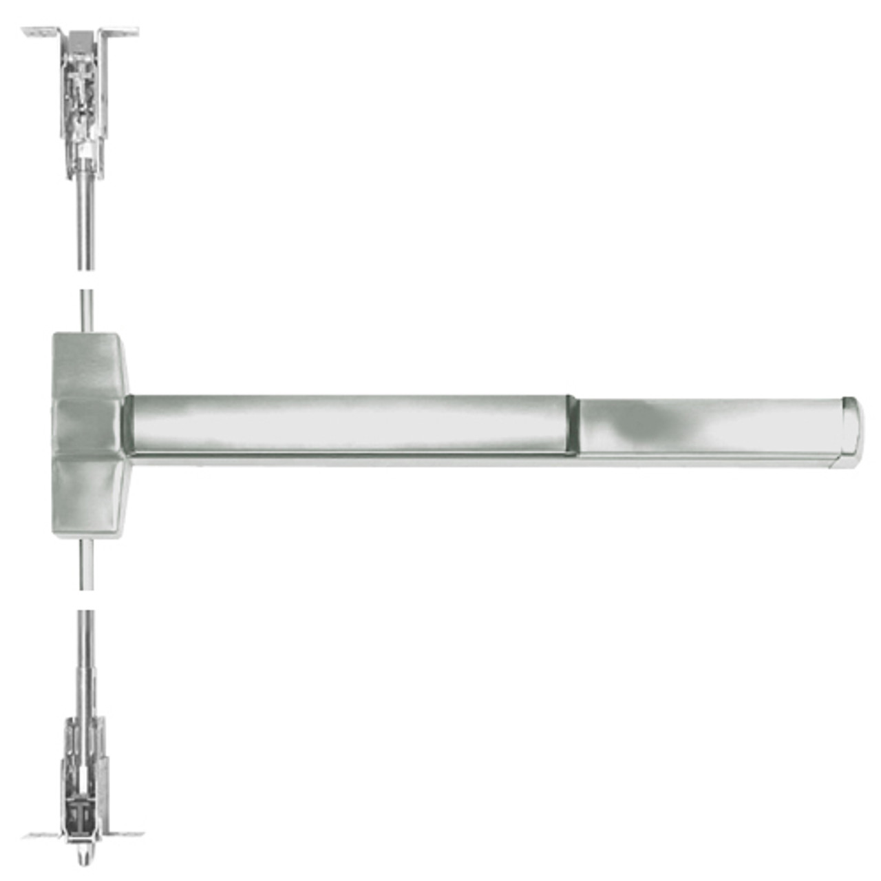 ED5860B-619-W048-M61 Corbin ED5800 Series Fire Rated Concealed Vertical Rod Device with Exit Alarm Device in Satin Nickel Finish ED5860B-619-W048-M61 Corbin ED5800 Series Fire Rated Concealed Vertical Rod Device with Exit Alarm Device in Satin Nickel Finish