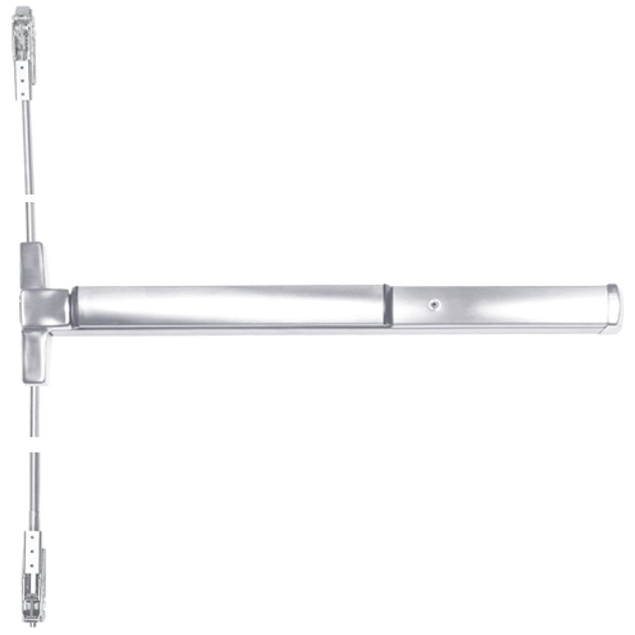 ED4800-625 Corbin ED4800 Series Non Fire Rated Concealed Vertical Rod Exit Device in Bright Chrome Finish