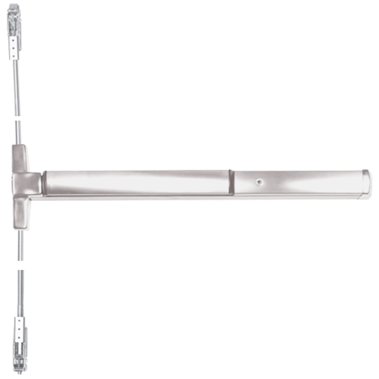 ED4800-630-W048-M61 Corbin ED4800 Series Non Fire Rated Concealed Vertical Rod Exit Device with Exit Alarm Device in Satin Stainless Steel Finish