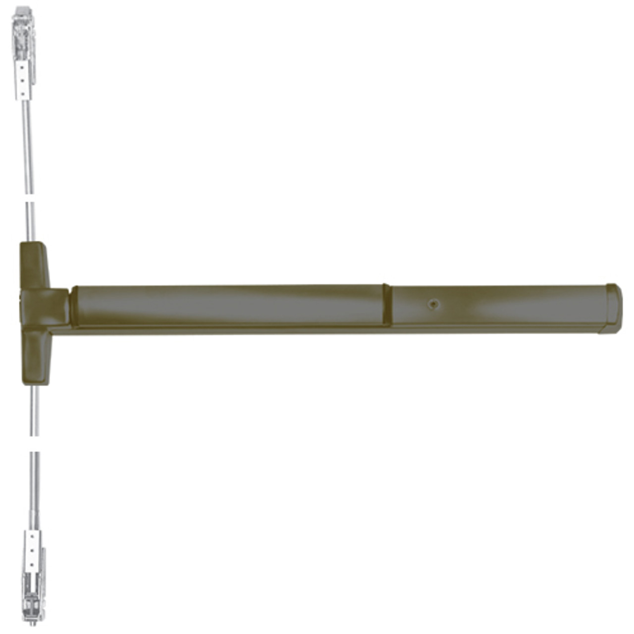 ED4800D-613 Corbin ED4800 Series Non Fire Rated Concealed Vertical Rod Exit Device with Delayed Egress in Oil Rubbed Bronze Finish