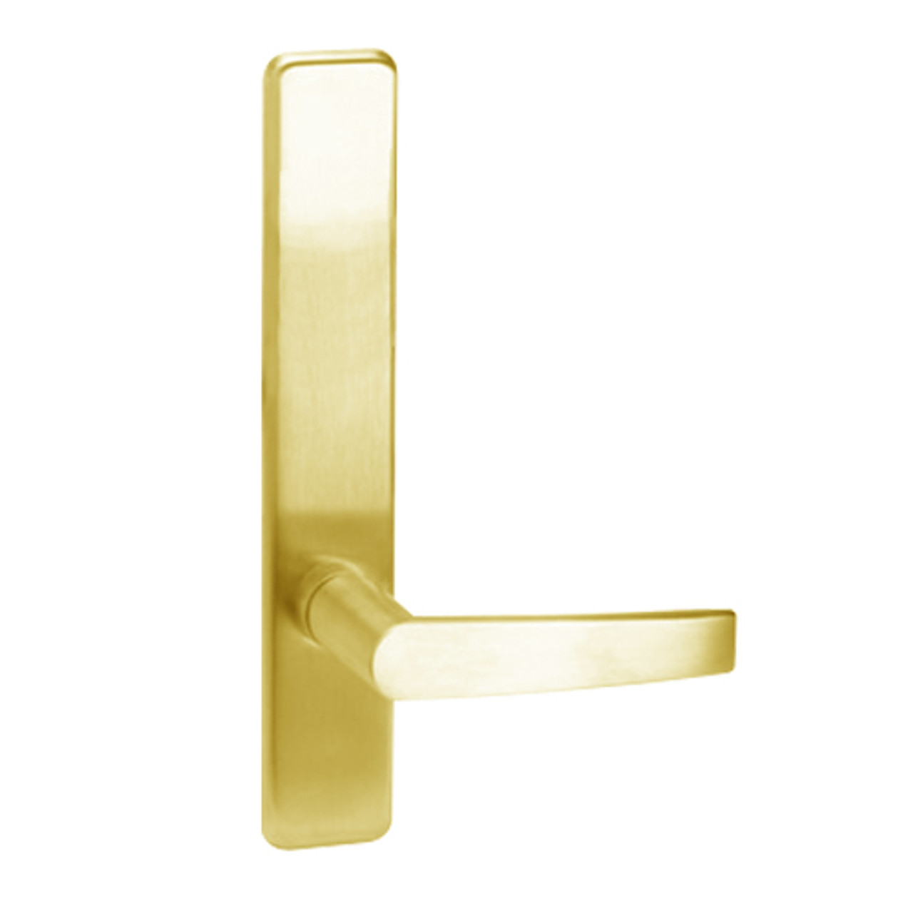A850-605-LHR Corbin ED4000 Series Exit Device Trim with Dummy Armstrong Lever in Bright Brass Finish