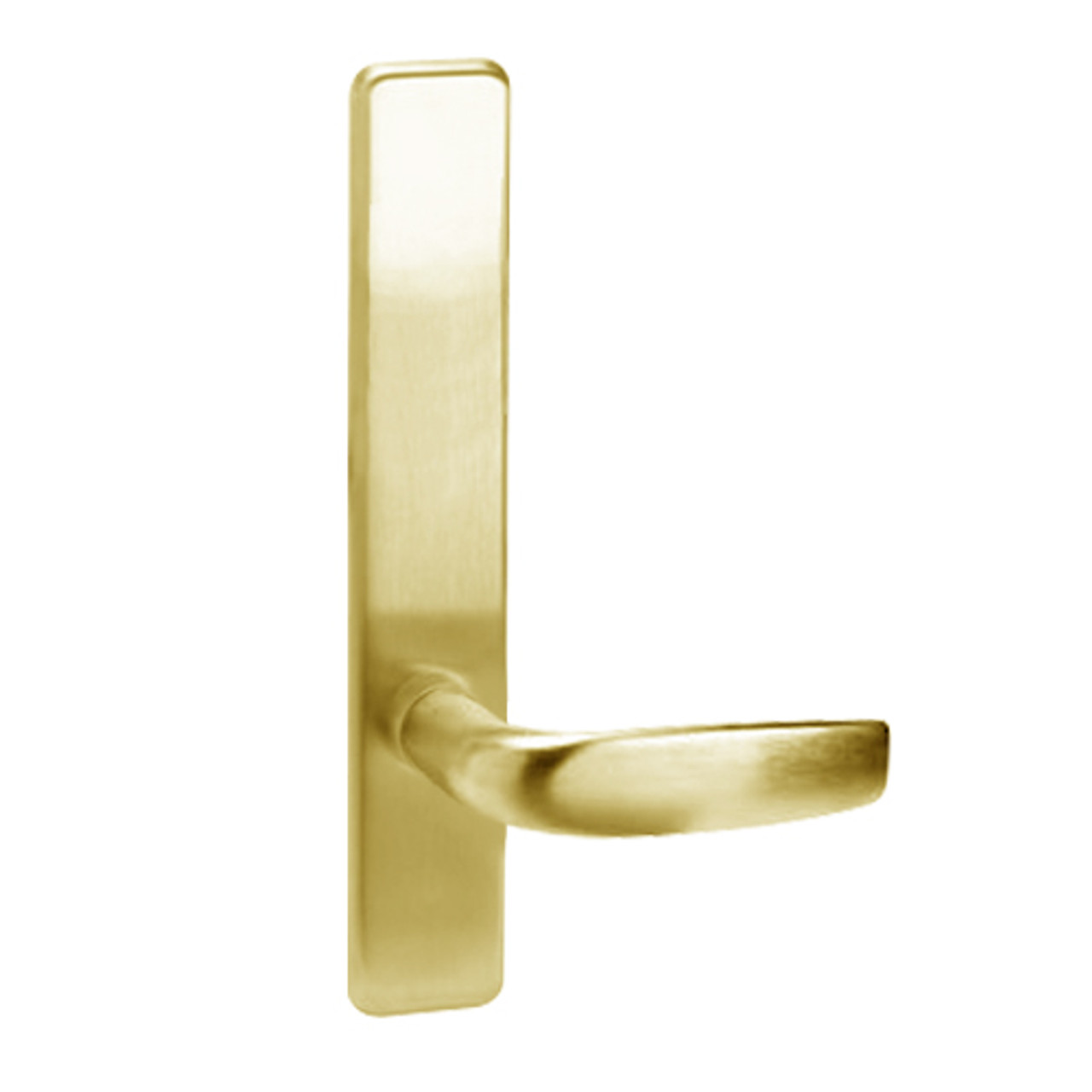 C810-605-LHR Corbin ED4000 Series Exit Device Trim with Passage Citation Lever in Bright Brass Finish