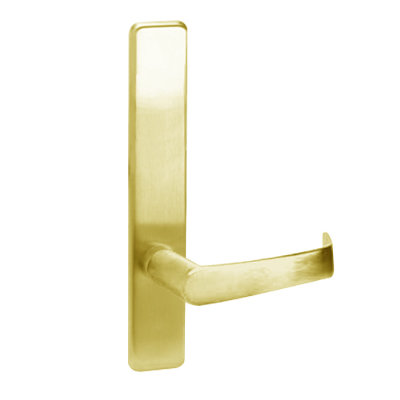 N810-605-RHR Corbin ED4000 Series Exit Device Trim with Passage Newport Lever in Bright Brass Finish