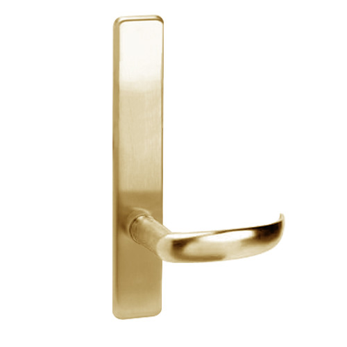 PR859-606-RHR Corbin ED4000 Series Exit Device Trim with Storeroom Princeton Lever in Satin Brass Finish