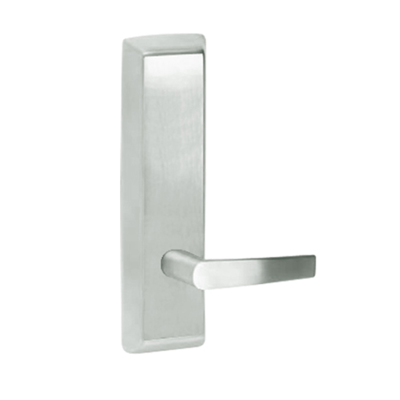 A957-618-RHR Corbin ED5000 Series Exit Device Trim with Nightlatch Armstrong Lever in Bright Nickel Finish