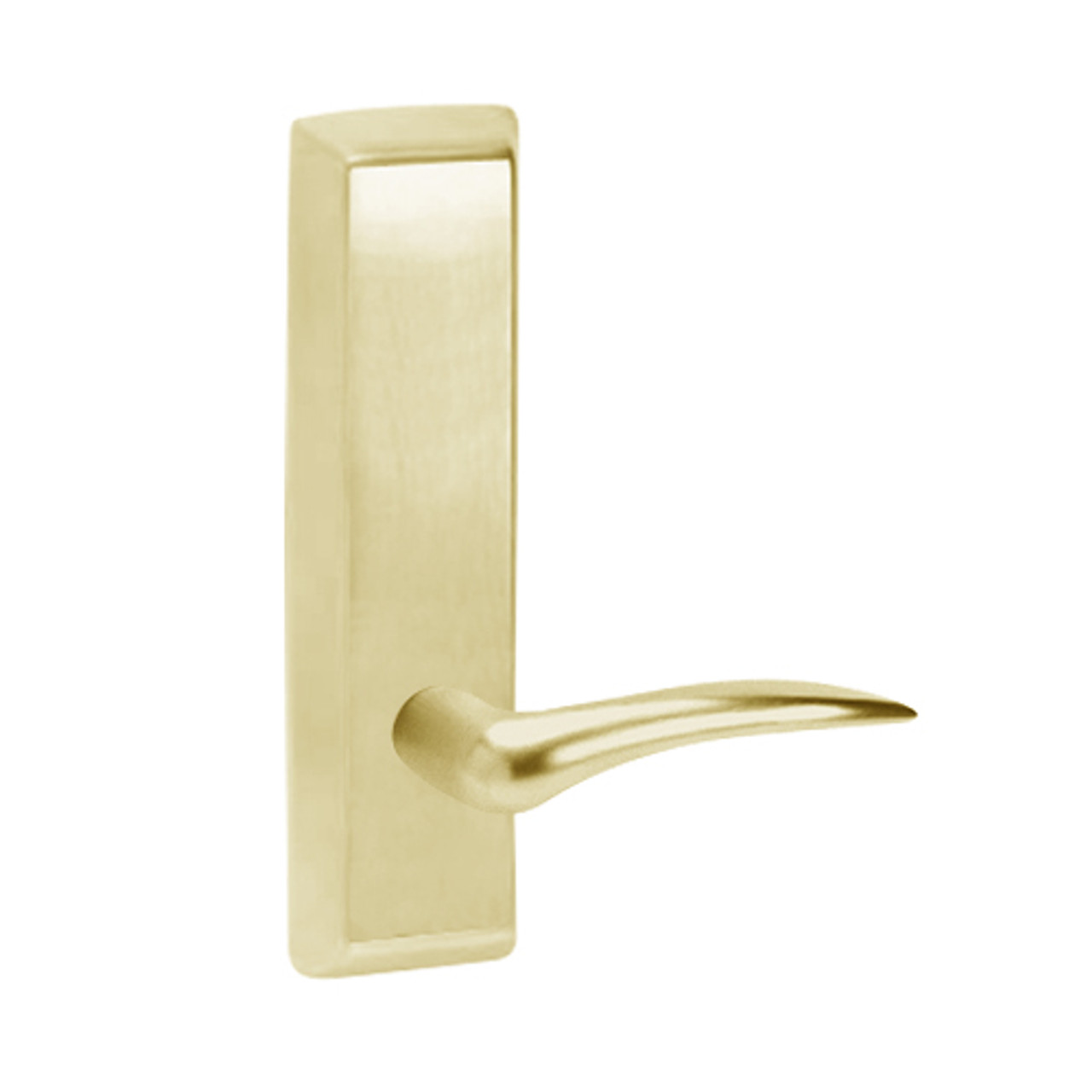 D910-605-LHR Corbin ED5000 Series Exit Device Trim with Passage Dirke Lever in Bright Brass Finish