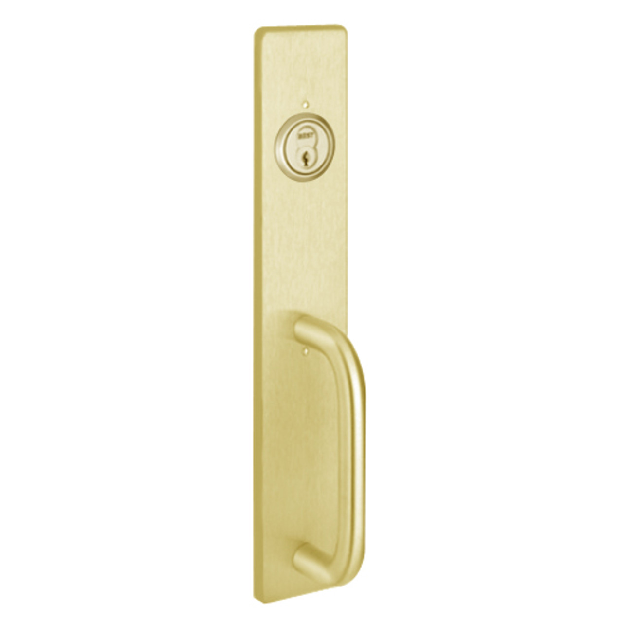 R1703C-605 PHI Key Retracts Latchbolt Retrofit Trim with C Design Pull for Apex and Olympian Series Exit Device in Bright Brass Finish