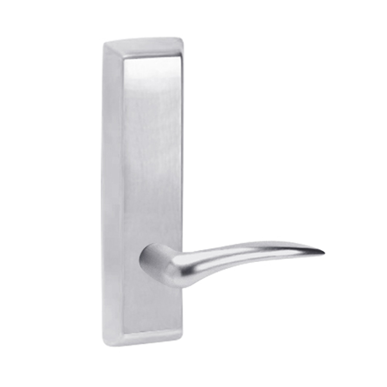 D955-625-RHR Corbin ED5000 Series Exit Device Trim with Classroom Dirke Lever in Bright Chrome Finish