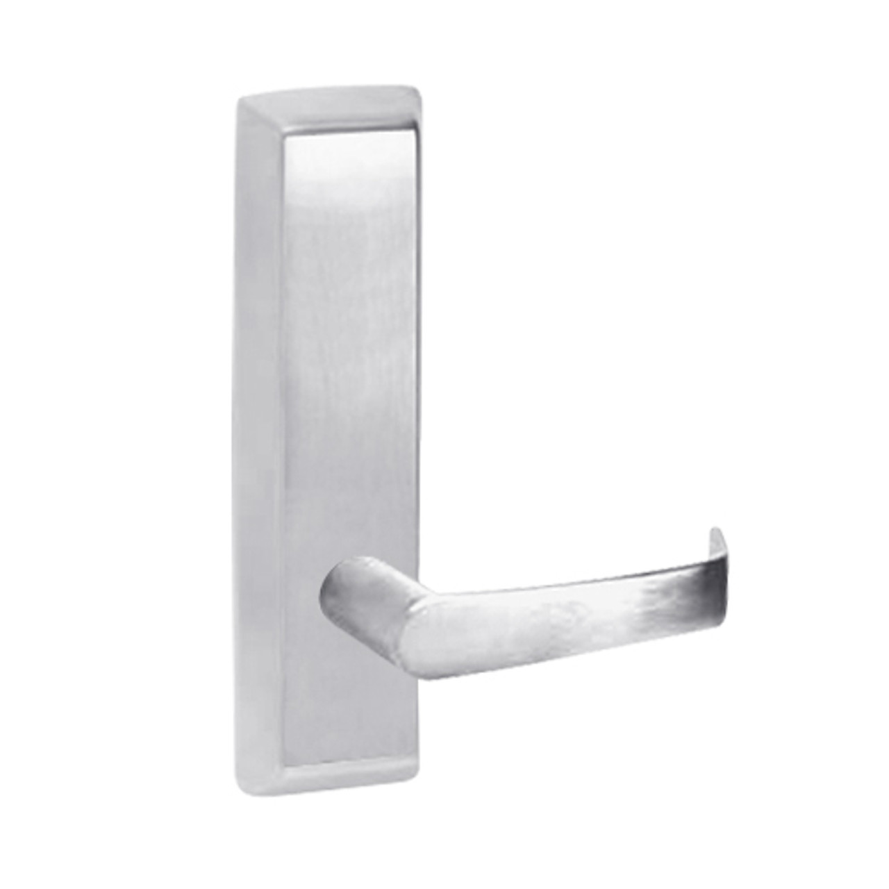 N955-625-RHR Corbin ED5000 Series Exit Device Trim with Classroom Newport Lever in Bright Chrome Finish