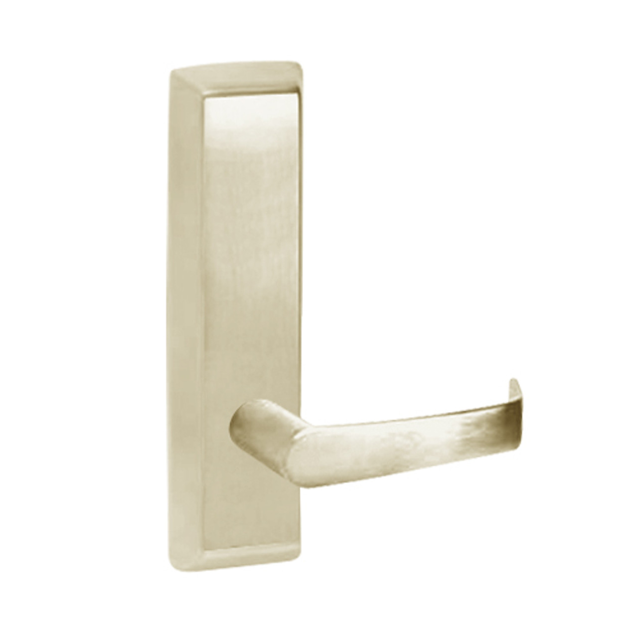 N959-606-LHR Corbin ED5000 Series Exit Device Trim with Storeroom Newport Lever in Satin Brass Finish