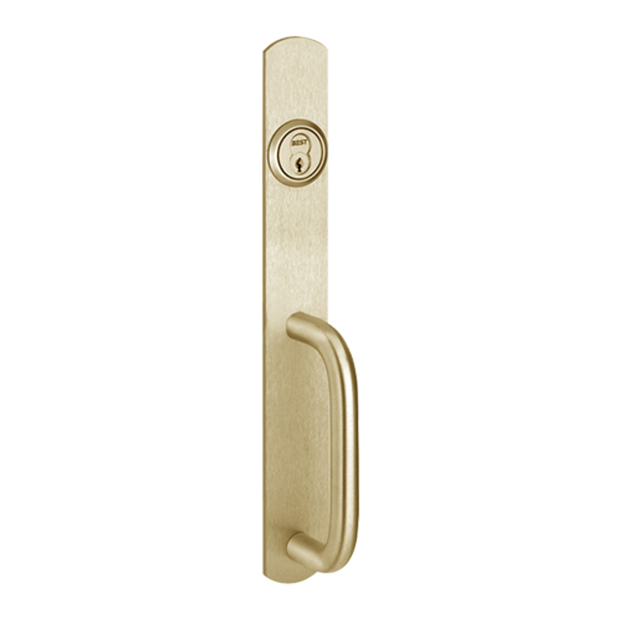 2003C-606 PHI Key Retracts Latchbolt Trim with C Design Pull for Apex Narrow Stile Device in Satin Brass Finish