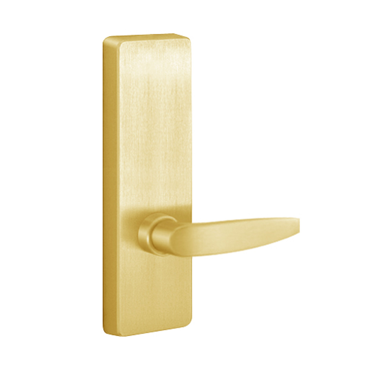 4902B-605-RHR PHI Dummy Trim with B Lever Design for Apex and Olympian Series Exit Device in Bright Brass Finish