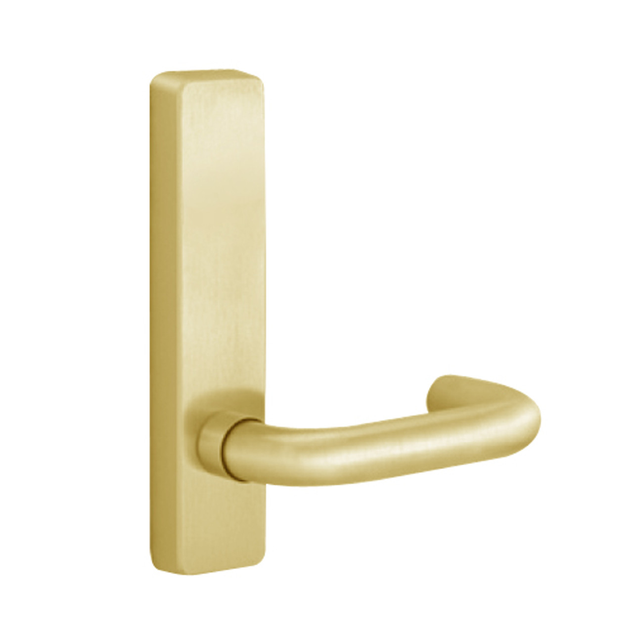 2902C-605-RHR PHI Dummy Trim with C Lever Design for Apex Series Narrow Stile Door Exit Device in Bright Brass Finish
