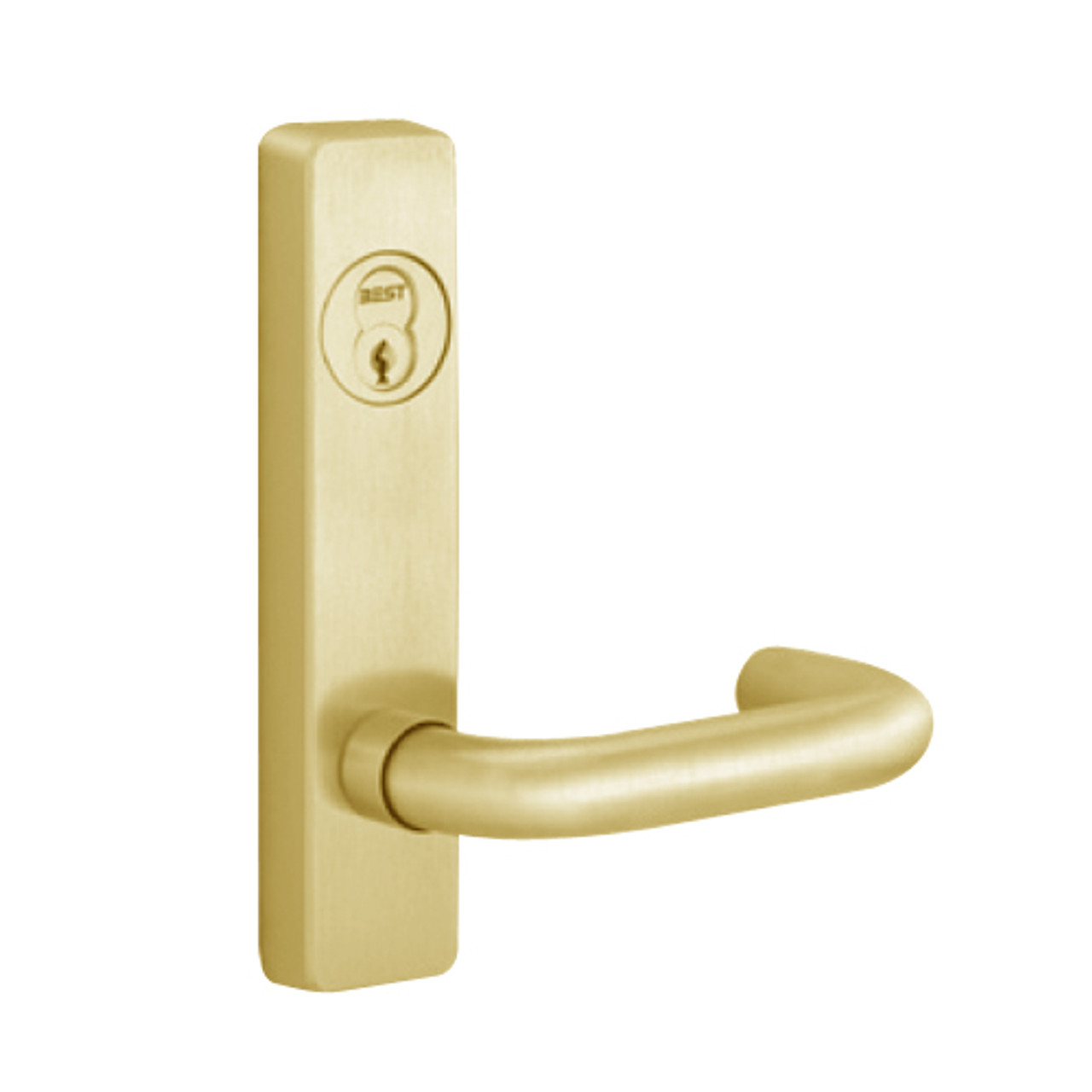 2903C-605-LHR PHI Key Retracts Latchbolt Trim with C Lever Design for Apex Series Narrow Stile Door Exit Device in Bright Brass Finish