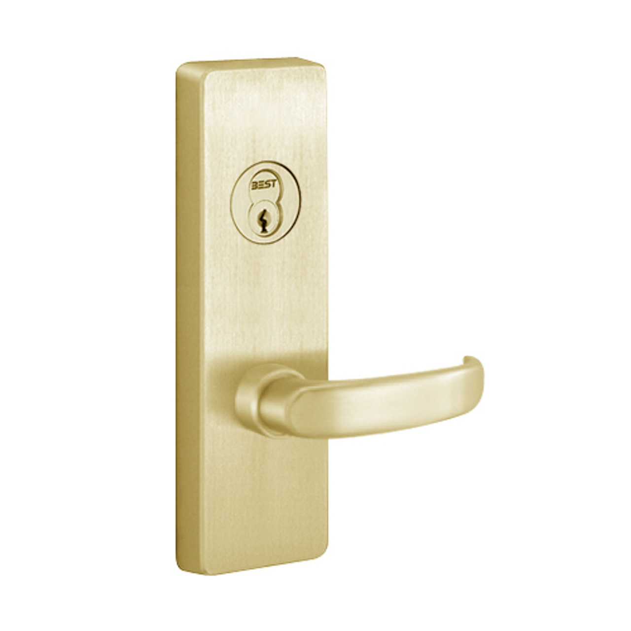 R4908D-605-LHR PHI Key Controls Lever Retrofit Trim with D Lever Design for Apex and Olympian Series Exit Device in Bright Brass Finish