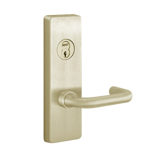 Y4908C-606-RHR PHI Key Controls Lever Trim with C Lever Design for Olympian Series Exit Device in Satin Brass Finish