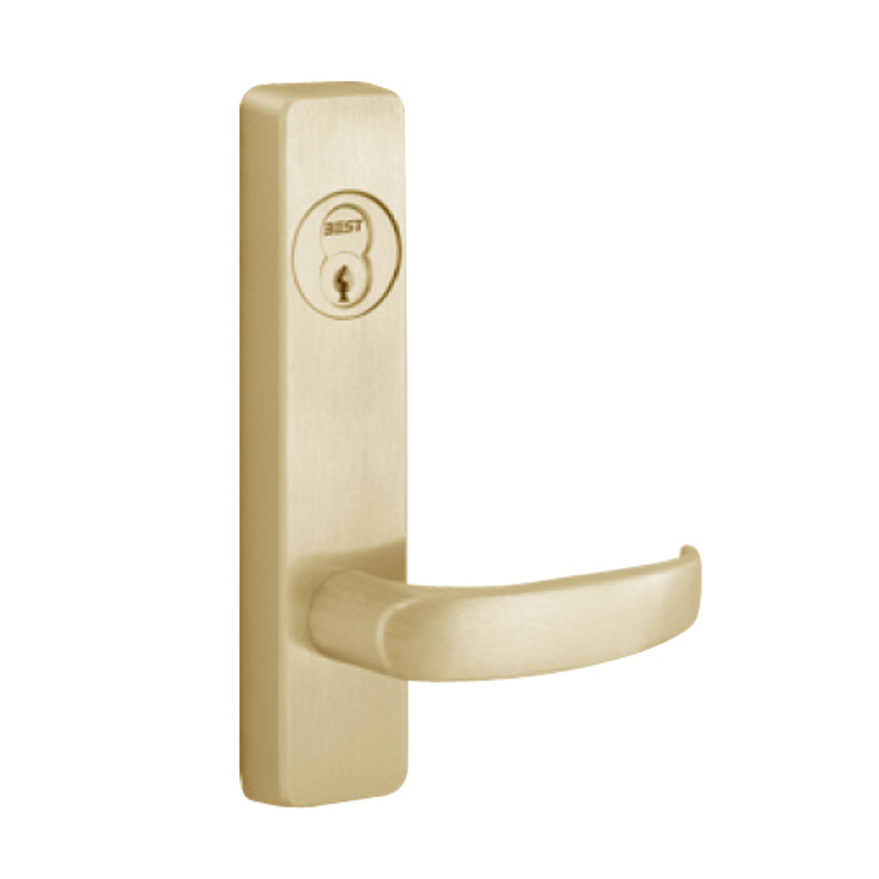 2908D-605-LHR PHI Key Controls Lever Trim with D Lever Design for Apex Series Narrow Stile Door Exit Device in Bright Brass Finish