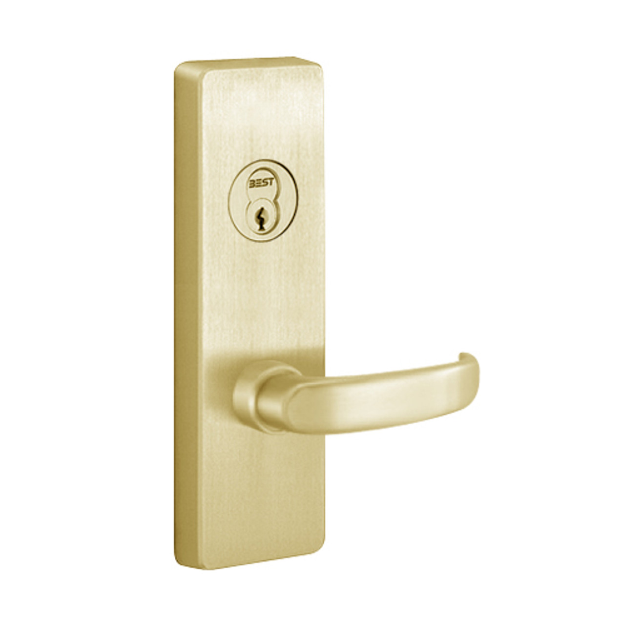 V4908D-605-RHR PHI Key Controls Lever Vandal Resistant Trim with D Lever Design for Apex and Olympian Series Exit Device in Bright Brass Finish