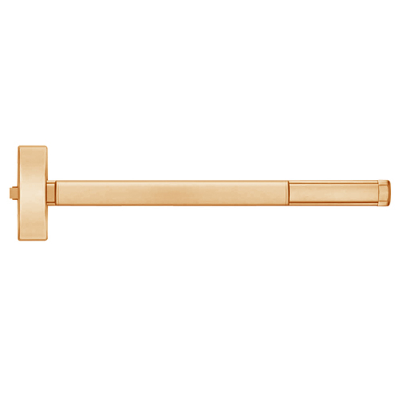 DE2103-612-36 PHI 2100 Series Non Fire Rated Apex Rim Exit Device with Delayed Egress Prepped for Key Retracts Latchbolt in Satin Bronze Finish