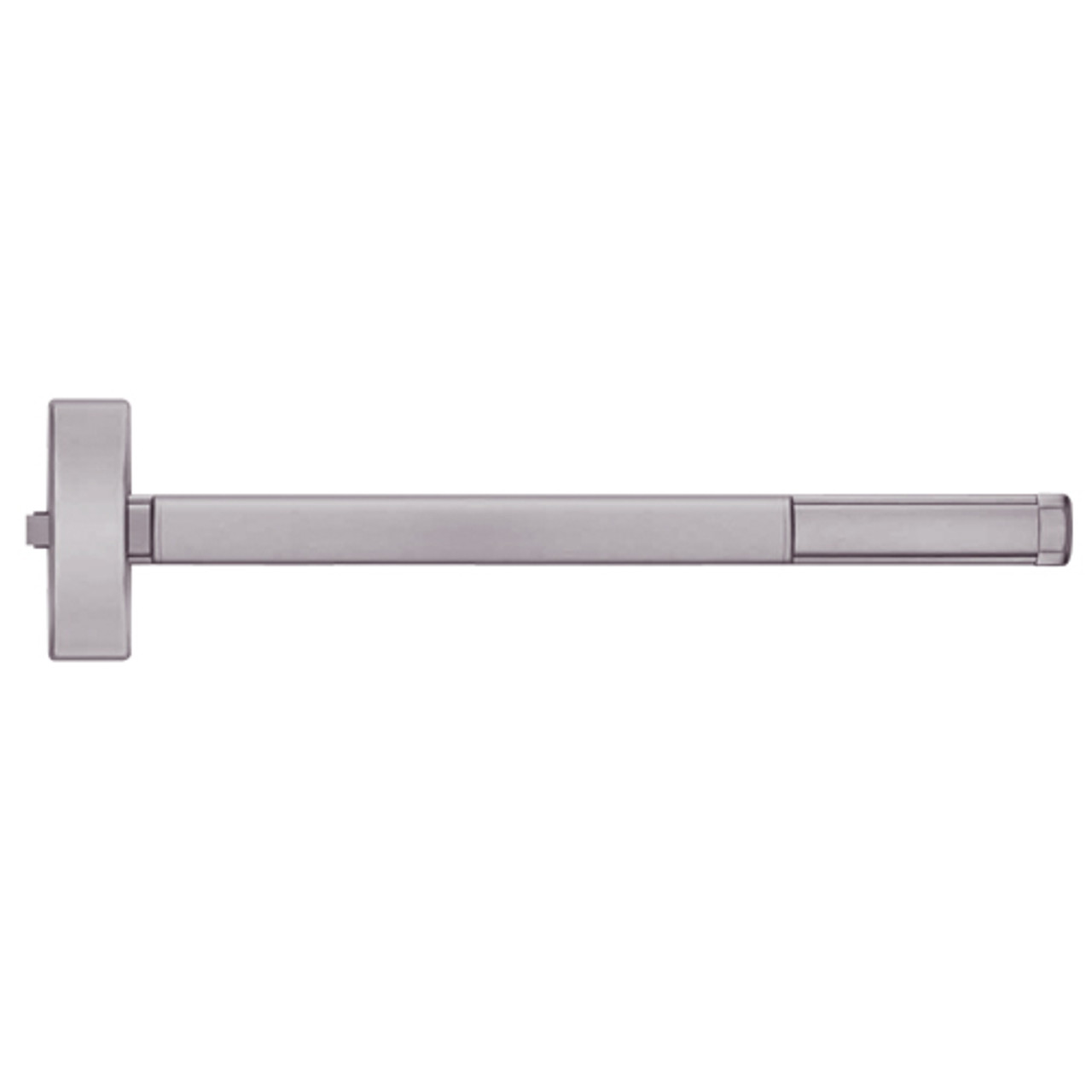 DE2105-630-36 PHI 2100 Series Non Fire Rated Apex Rim Exit Device with Delayed Egress Prepped for Key Controls Thumb Piece in Satin Stainless Steel Finish