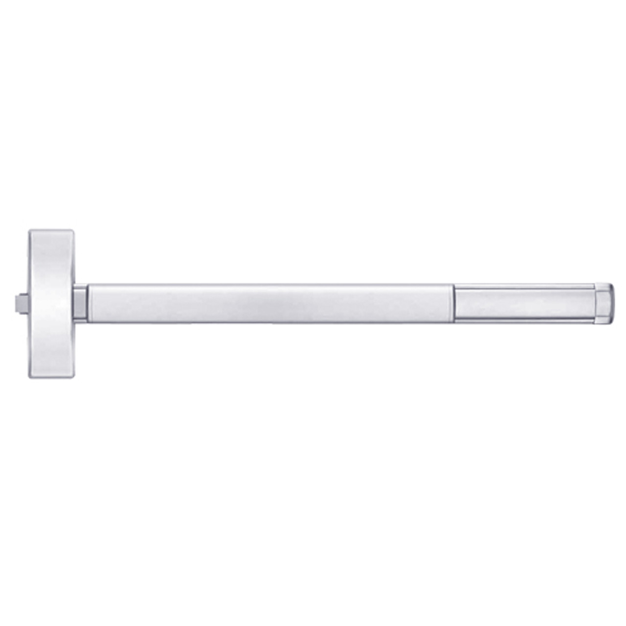 DE2115-625-36 PHI 2100 Series Non Fire Rated Apex Rim Exit Device with Delayed Egress Prepped for Thumb Piece Always Active in Bright Chrome Finish