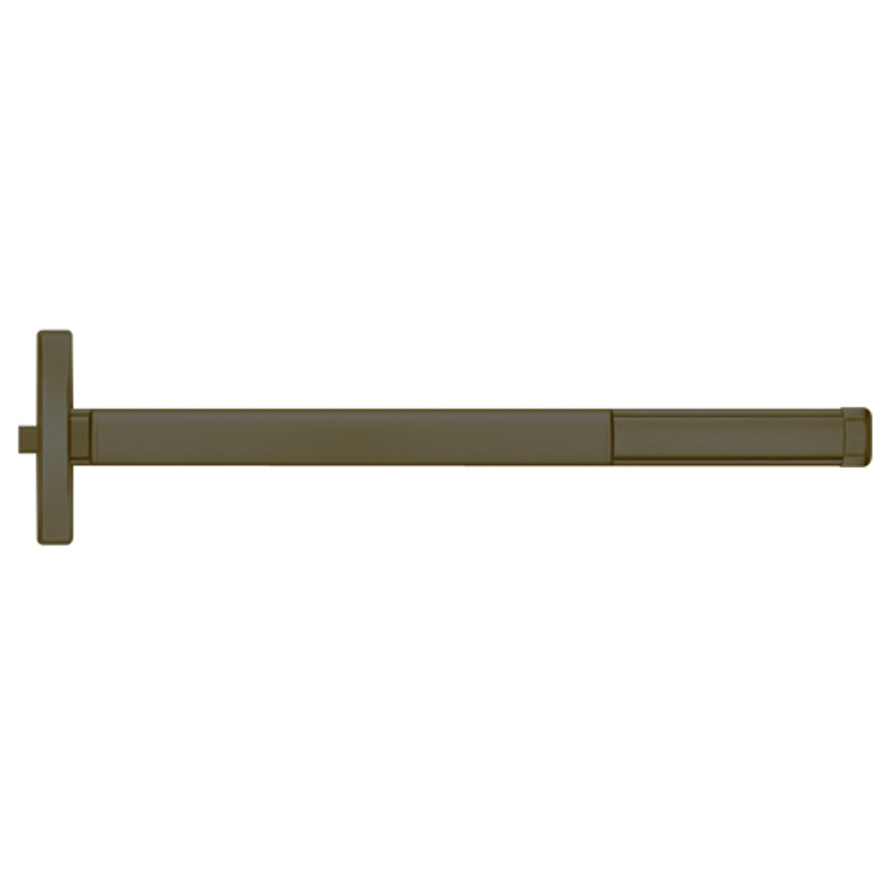 DE2414-613-36 PHI 2400 Series Non Fire Rated Apex Rim Exit Device with Delayed Egress Prepped for Lever Always Active in Oil Rubbed Bronze Finish