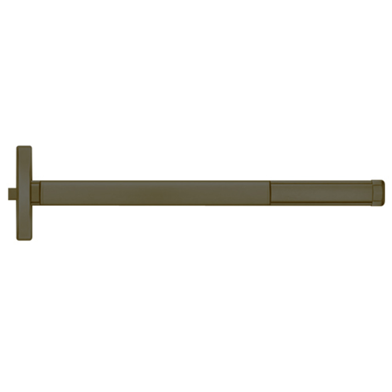 DE2414-613-48 PHI 2400 Series Non Fire Rated Apex Rim Exit Device with Delayed Egress Prepped for Lever Always Active in Oil Rubbed Bronze Finish