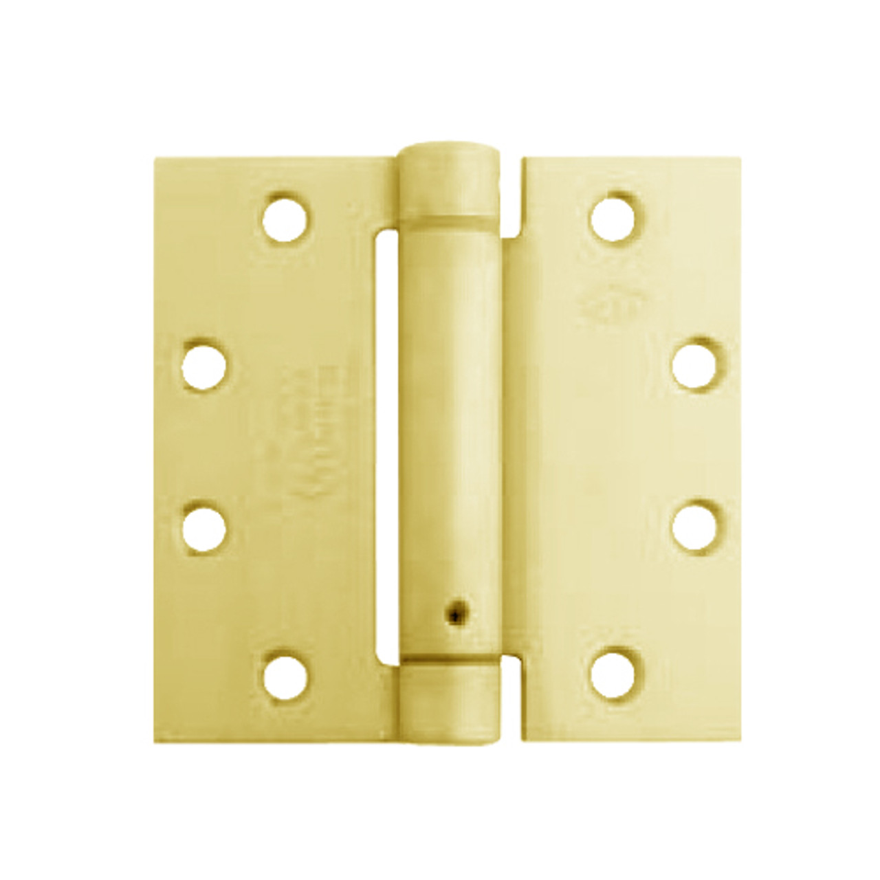 3SP1-4-5x4-5-632 IVES 3 Knuckle Spring Full Mortise Hinge in Bright Brass Plated
