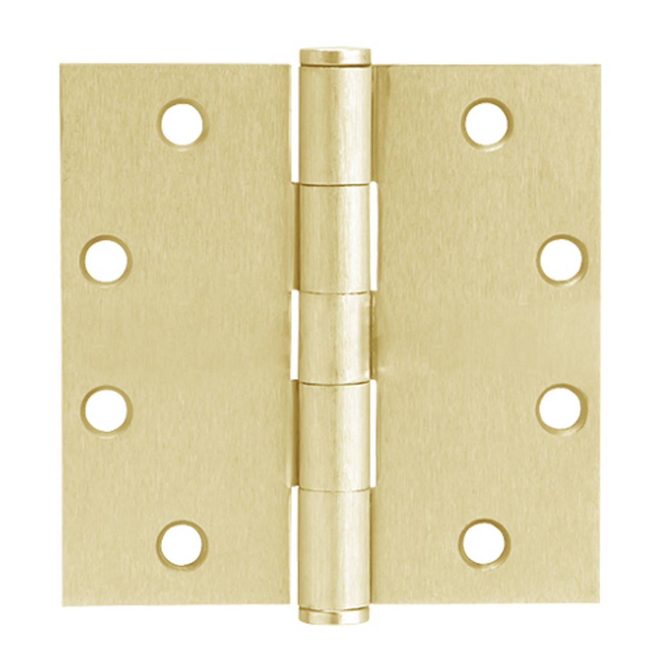 5PB1-3-5x3-5-606 IVES 5 Knuckle Plain Bearing Full Mortise Hinge in Satin Brass